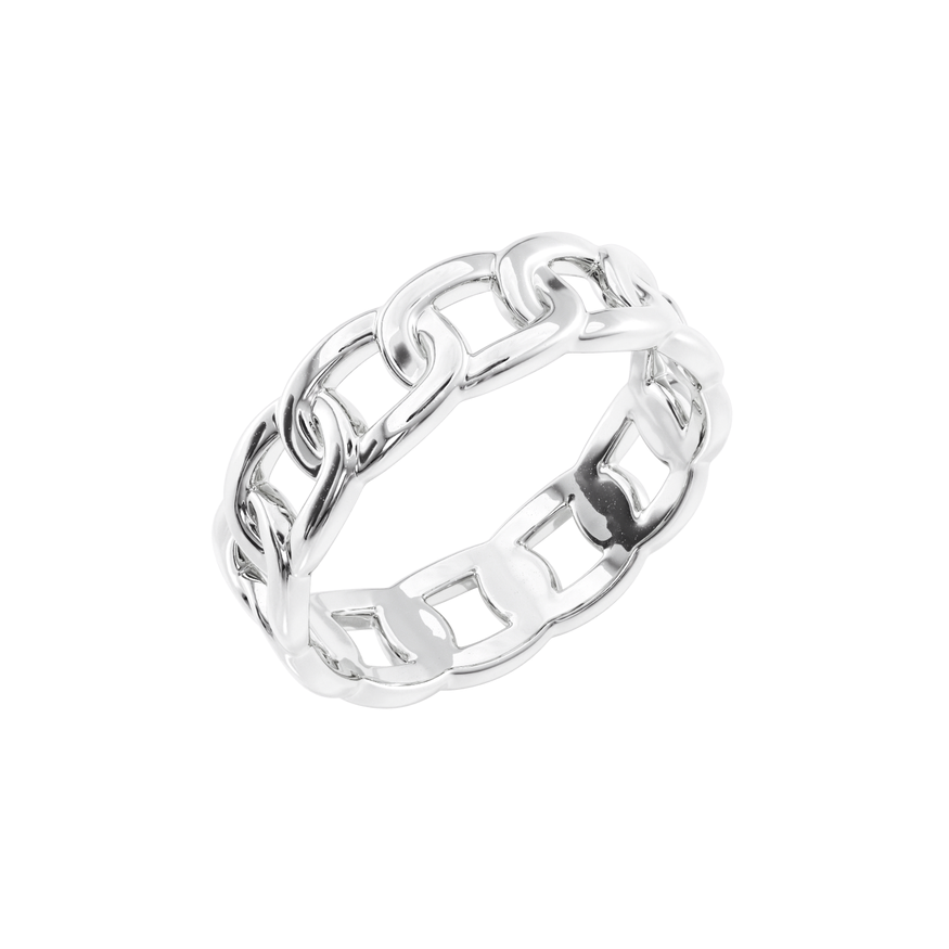 Silver Chain Link Ring